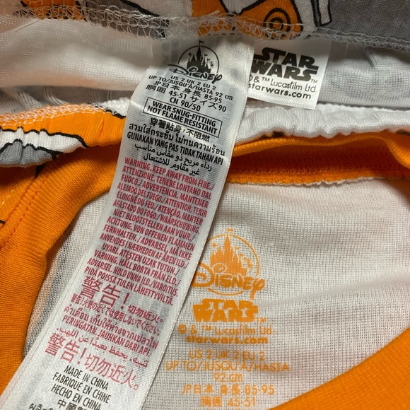 BB-8 Costume PJ PALS for Boys Star Wars Disney Youth Toddler Sleepwear Size 2 - Picture 7 of 10